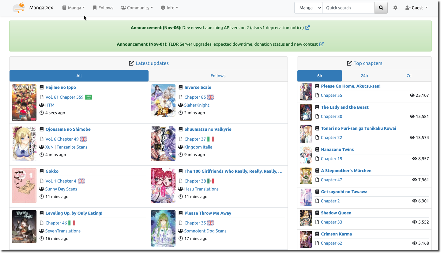 Mangadex mangastream alternative