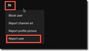 report youtube channel