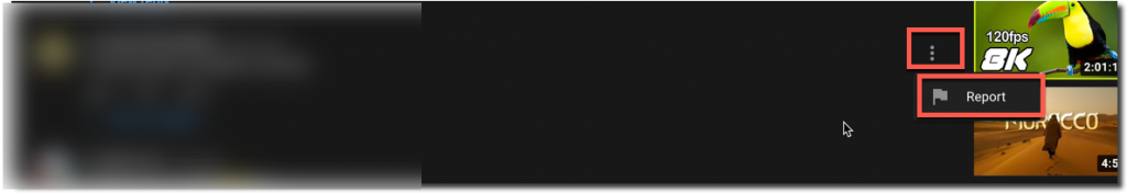 report youtube comment