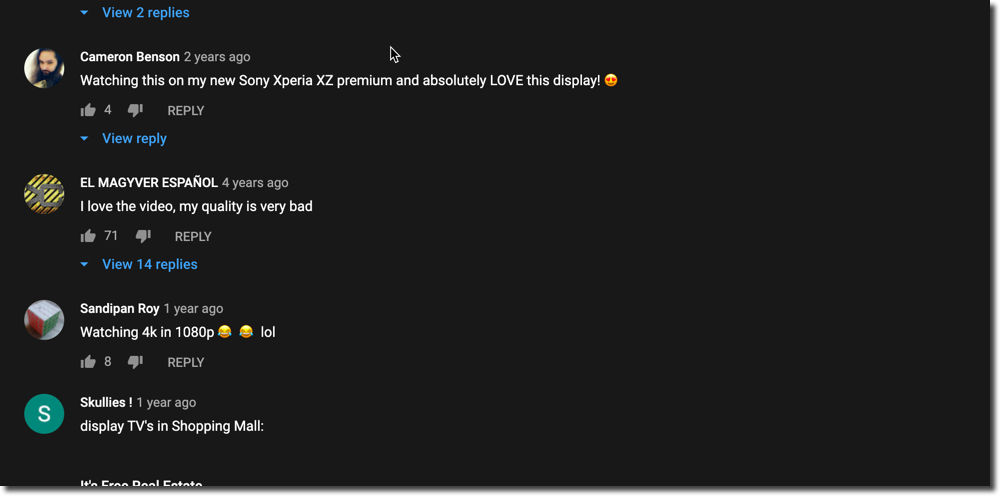 youtube comments section