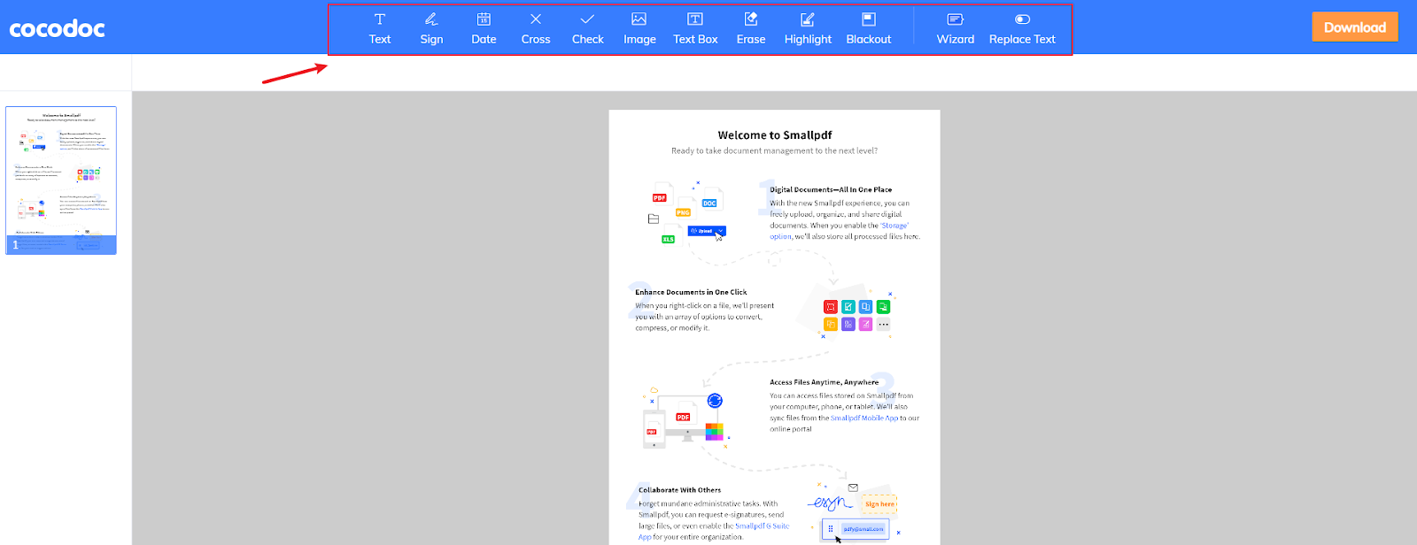 add image text highlight pdf
